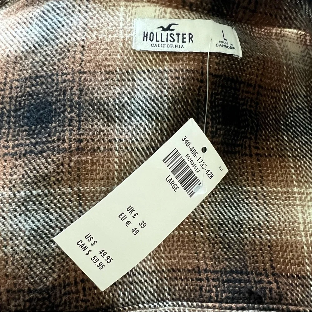 NWT Hollister Plaid Shacket - Picture 6 of 8